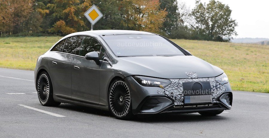 2022 Mercedes-AMG EQE Spied Without Almost Any Camouflage