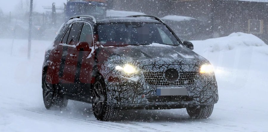 Mercedes-AMG GLE Spied Hiding Its Second Facelift In Snow-Covered Camo