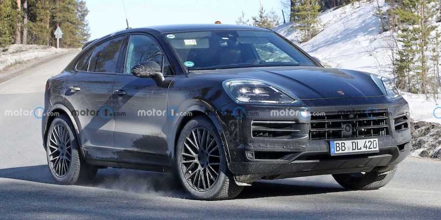 Refreshed Porsche Cayenne Coupe Facelift Spied Showing Updated Face