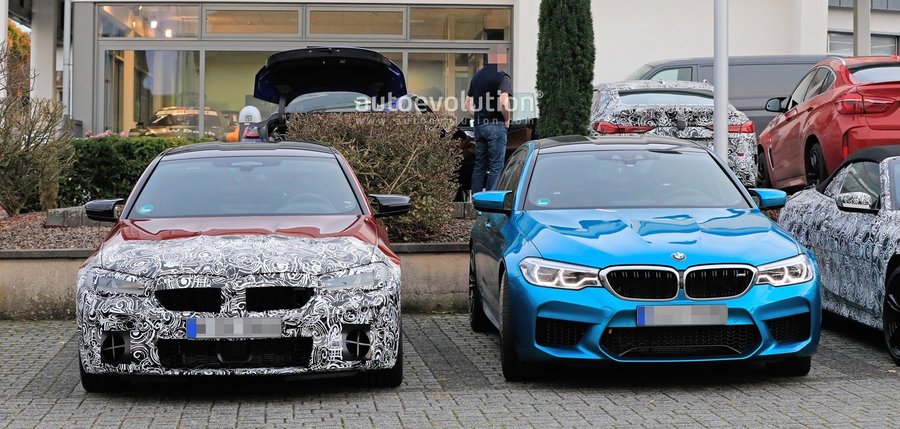 2021 BMW M5 Facelift Spotted Next to Current Model, Differences Are Subtle