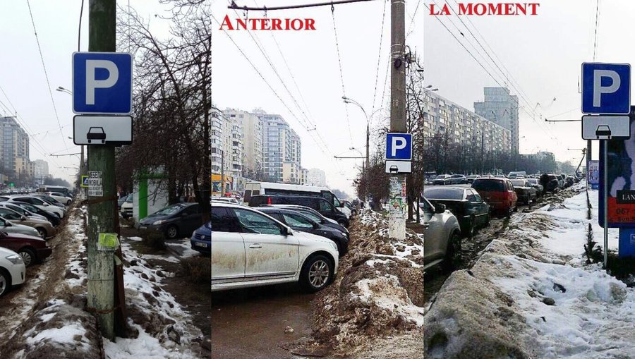Parcare interzisă pe bulevardul Moscova. Primăria a instalat 31 de indicatoare rutiere noi care reglementează modul de parcare!