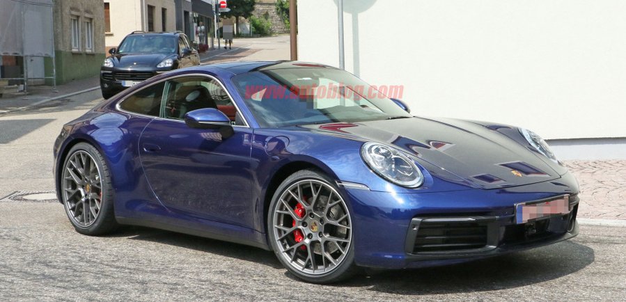 2020 Porsche 911 spied uncovered, only the badges remain hidden