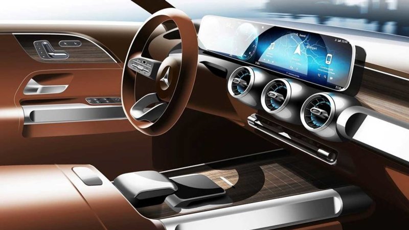 Mercedes GLB interior teased before concept debuts at Shanghai show