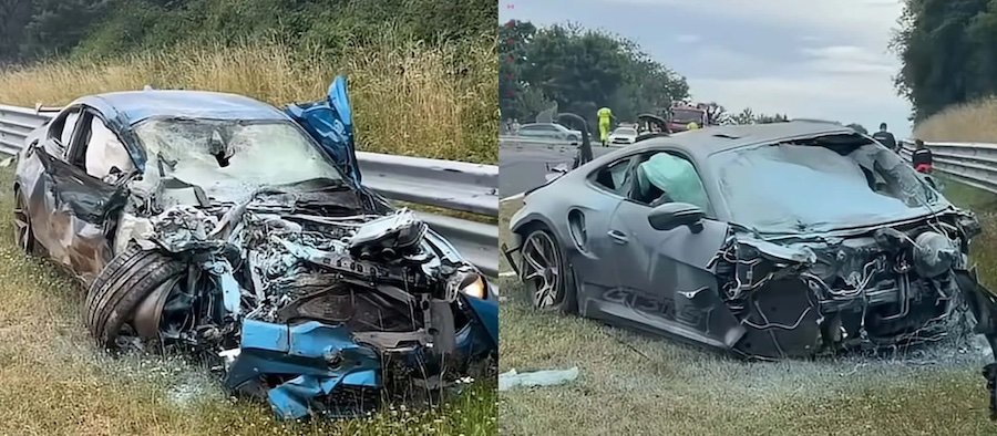 Fiery Nürburgring Crash Sends Exploding Porsche Airborne