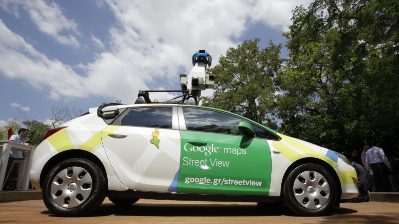 License plate reader van disguised as Google Maps car