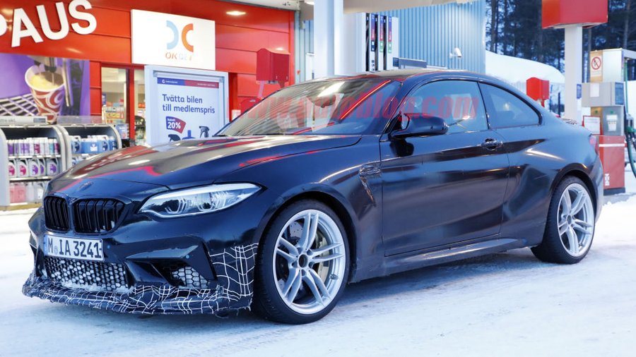 2020 BMW M2 CS spied up close in winter testing