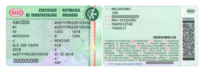 Moldova: Certificatele de înmatriculare auto de model nou se vor elibera de la 1 martie