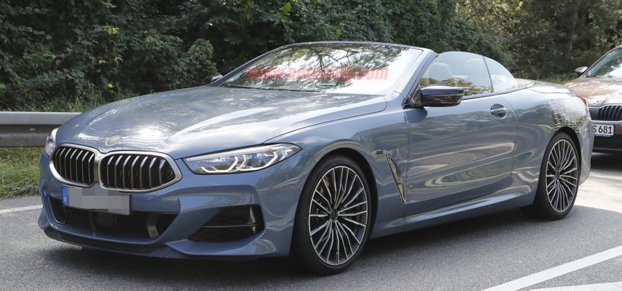 2020 BMW 8 Series convertible drops top, camouflage in new spy photos