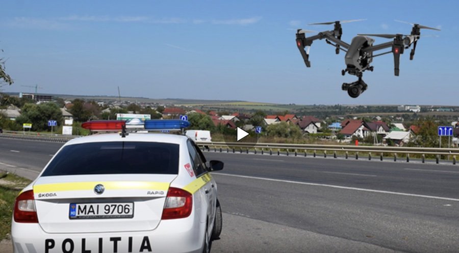 В Кишиневе с помощью дрона выявили 30 водителей, нарушивших ПДД