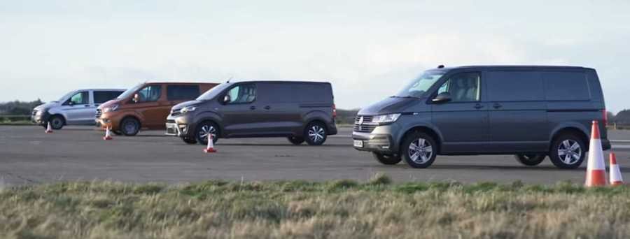 Four Vans Fight In One Of The Slowest Drag Races Ever