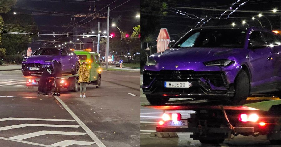 ДТП с участием Lamborghini в столице: момент столкновения попал на видео