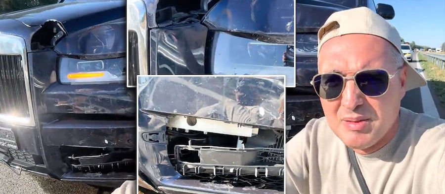 Ренато Усатый попал в аварию в Венгрии и разбил свой Rolls Royce