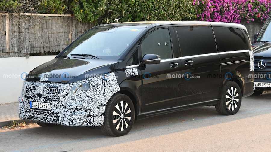 Mercedes-Benz EQV Facelift Spied Previewing Update To Electric Van