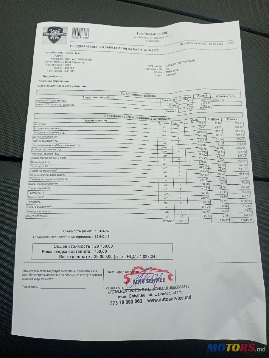 2002' SEAT Alhambra photo #3