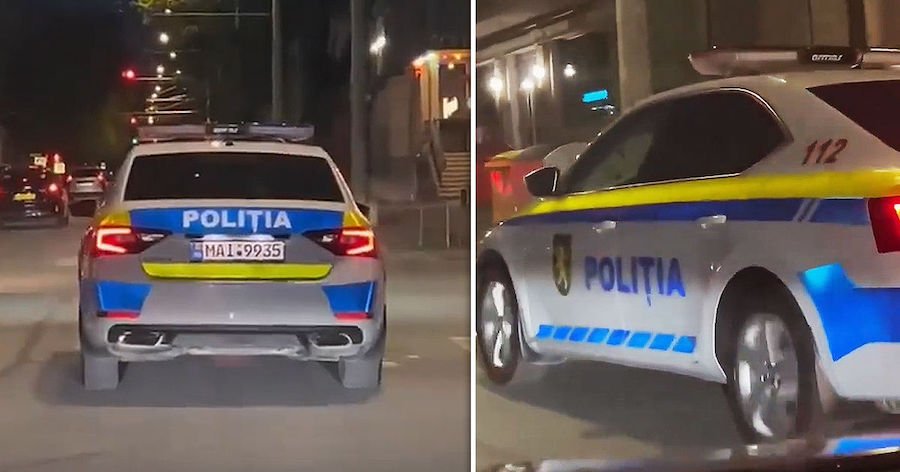 Машины полиции с новым дизайном графических знаков начали патрулировать улицы