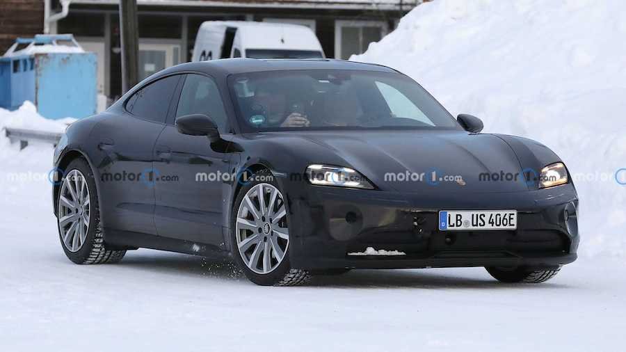 Porsche Taycan Facelift Spied With Deceiving Camouflage
