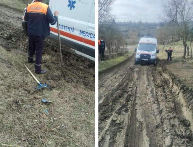 Imaginea zilei: Bolnavii din Şoldăneşti trebuie să aștepte până echipajul unei ambulanţe va ajunge la ei