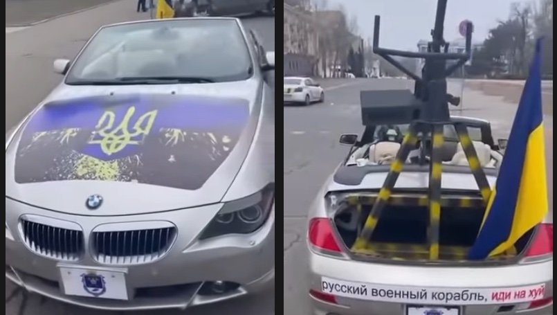 Виталий Ким подарил патрульным кабриолет BMW с пулеметом