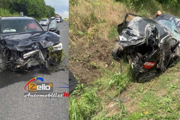 Accident grav pe traseul Chișinău-Orhei! Șoferul unui BMW s-a izbit cu viteză într-un Nissan