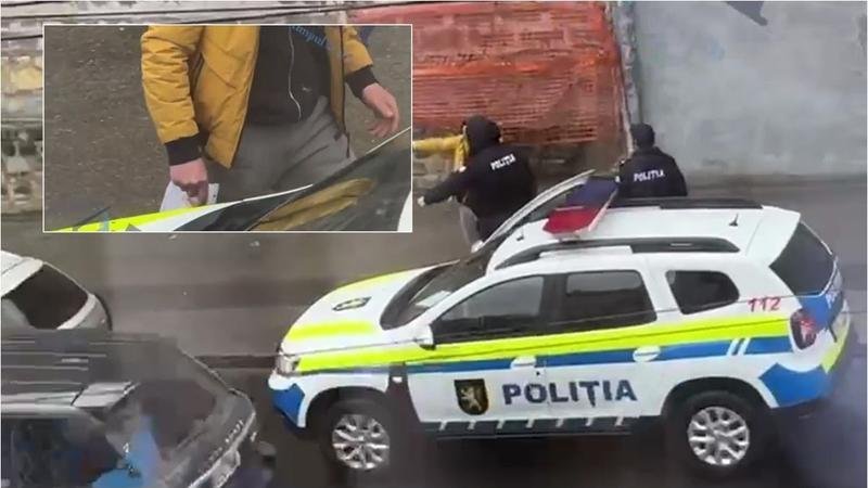 Să „nu vadă” nimeni: Momentul în care un șofer mituiește doi polițiști, în plină stradă