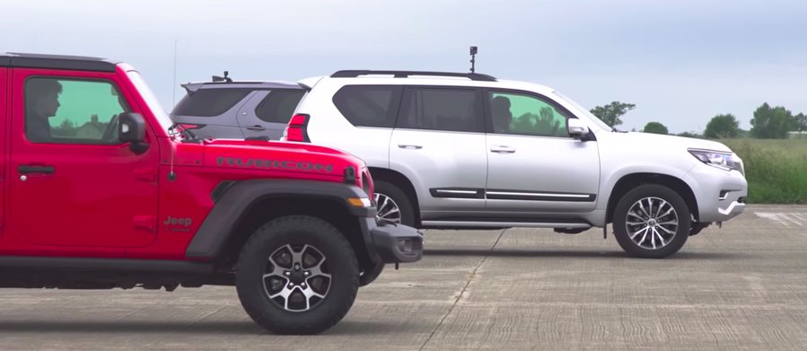 See Wrangler Drag Race Land Cruiser, Amarok And Discovery