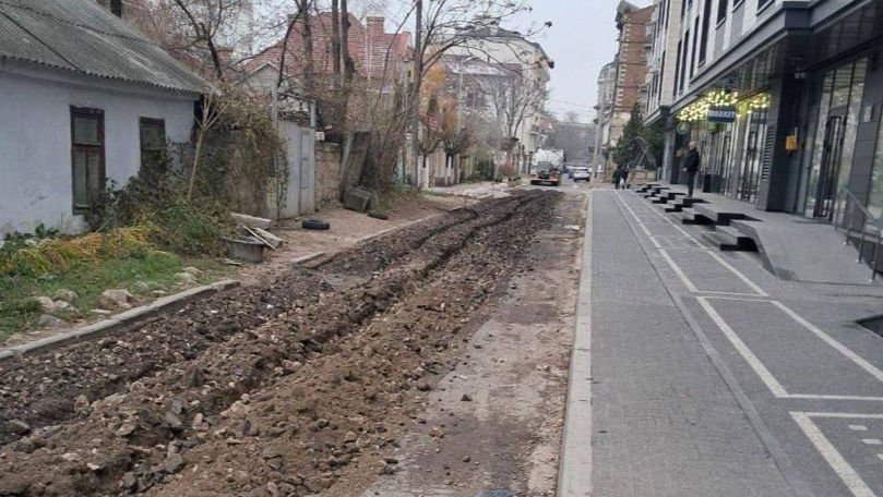 Chișinău: Au demarat lucrările de reparație a străzii Moara Roșie