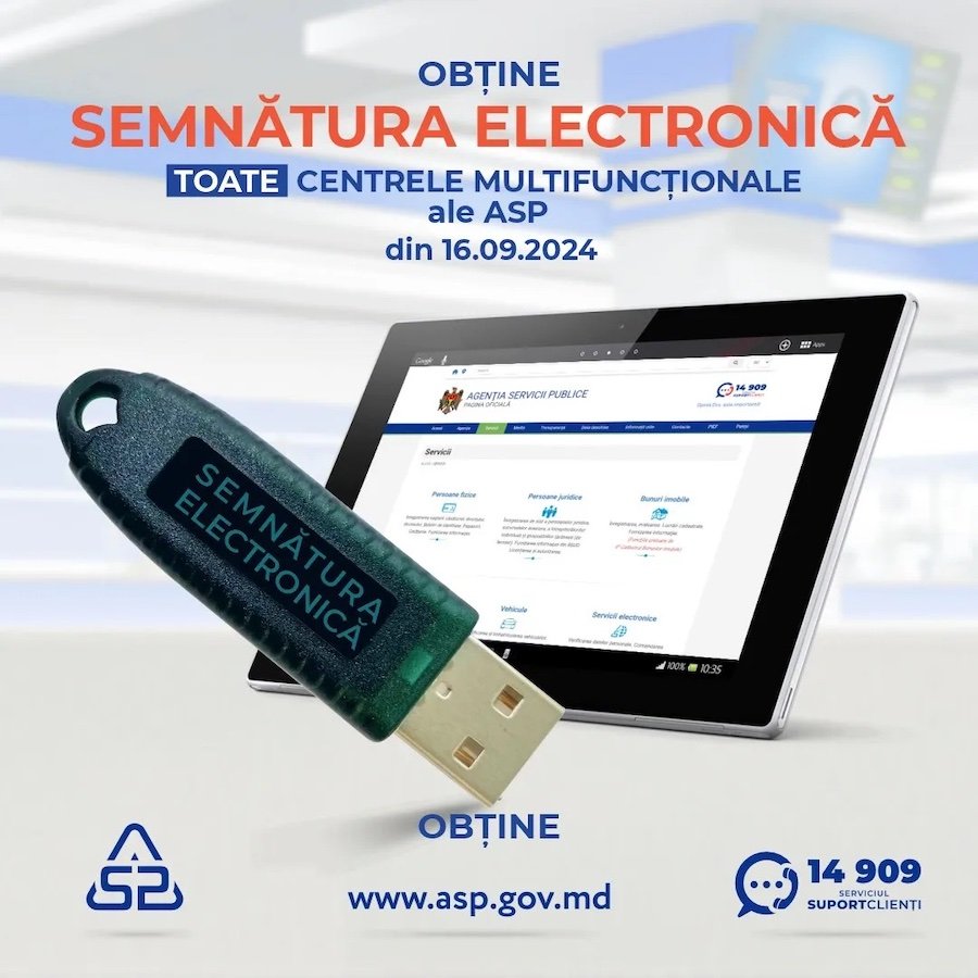 Semnăturile electronice se vor elibera în cadrul tuturor oficiilor ASP