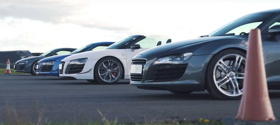 Audi R8 Generations Face Each Other In A Drag Race