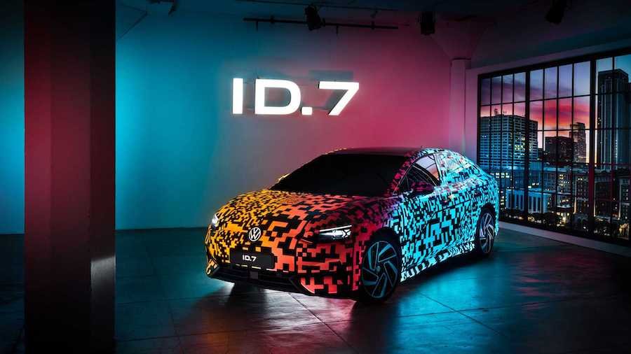 Camouflaged Volkswagen ID.7 Debuts At CES
