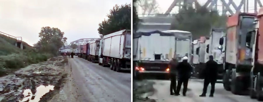 Дальнобойщики жалуются на дорогу к государственному порту Джурджулешты