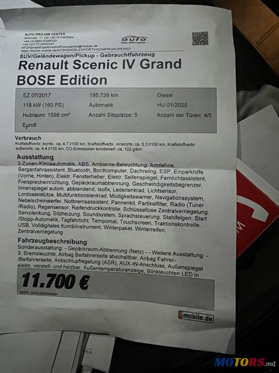 2017' Renault Grand Scenic photo #6