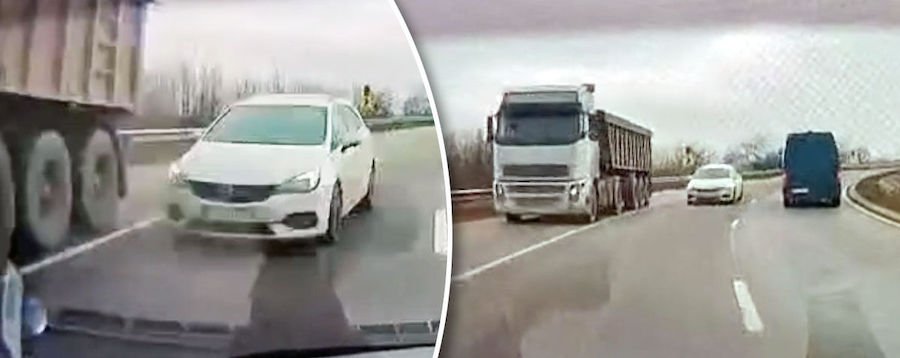 В Молдове водитель Opel выехал на встречку и едва не устроил лобовое ДТП