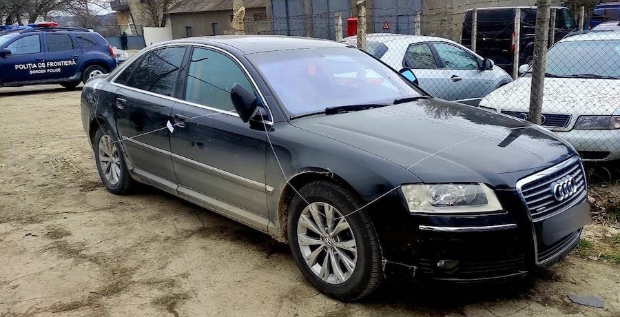 Sechestru aplicat asupra unui Audi A8 de către Poliția de Frontieră. Descoperirea făcută în portbagajul său