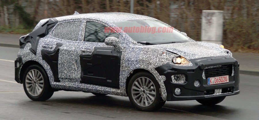 Ford Fiesta-based crossover prototype spied testing in Europe