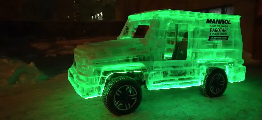 Siberian tuners make Mercedes G-Class replica out of ice — and you can drive it